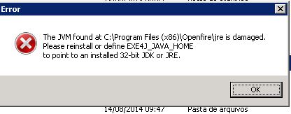 Mensagem de erro ao abrir com java 64bits.JPG